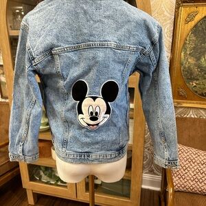 Disney Kids Denim Jacket with Mickey Mouse Patch size Medium 7/8
